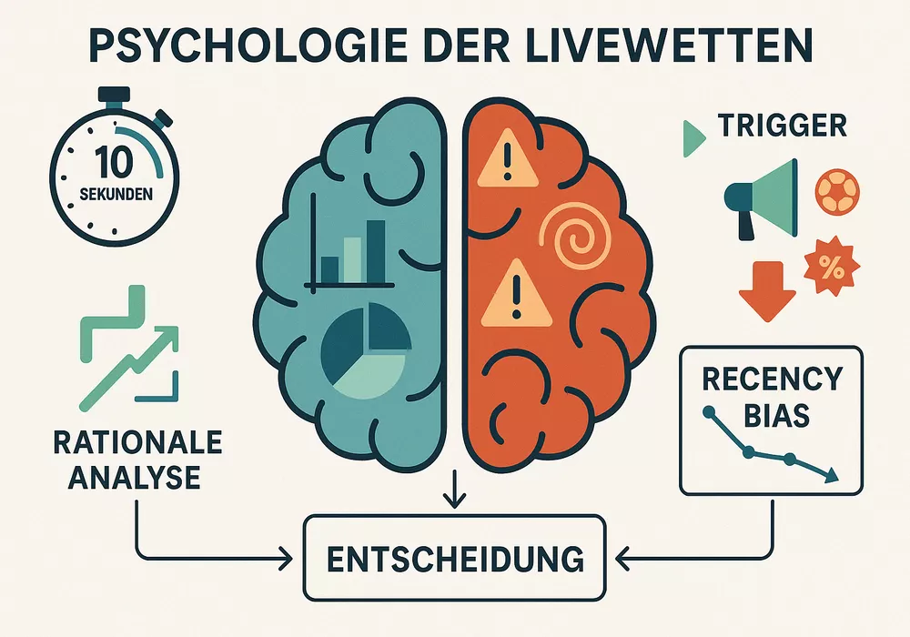 Psychologie der Eishockey Livewetten mit Darstellung von emotionaler Kontrolle, Recency Bias und 10-Sekunden-Entscheidungsregel
