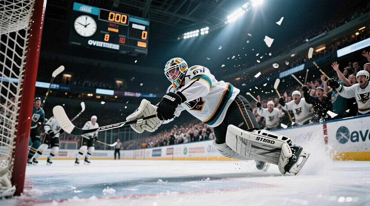 Dramatischer Overtime-Moment im Eishockey